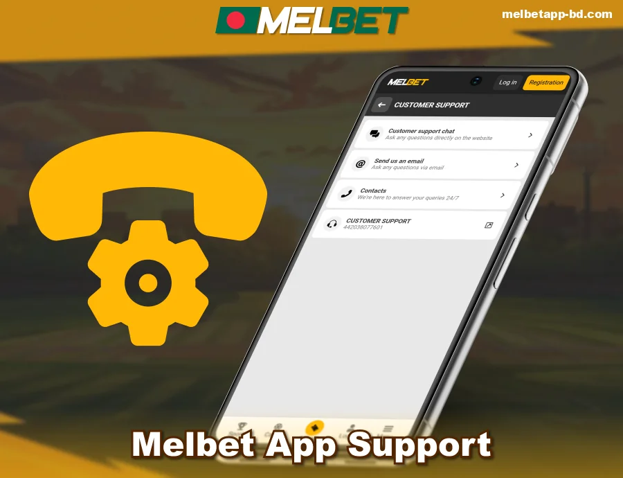 Get support in Melbet app BD